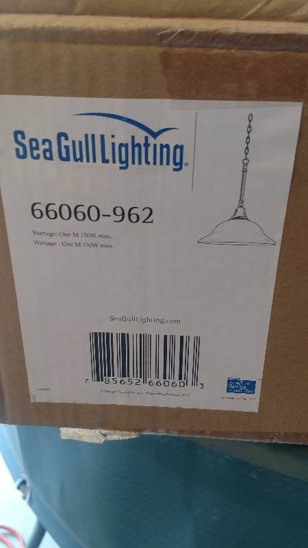 lot 2478 image: Light Brushed Nickel Pendant