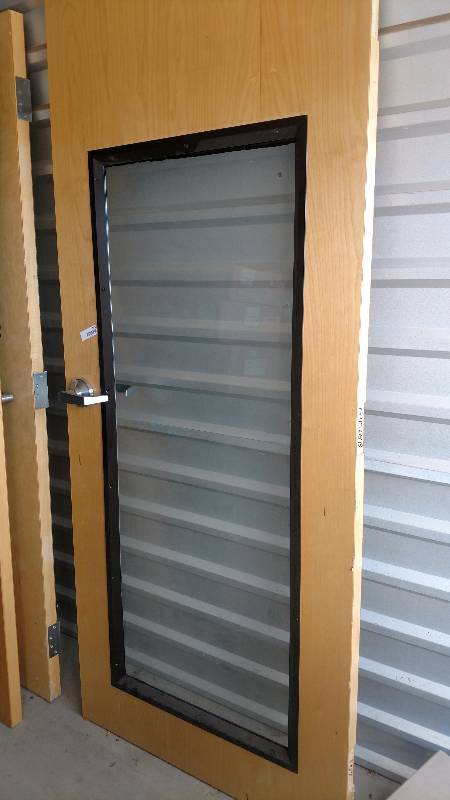 lot 2705 image: Nice Wood Office Door with Window