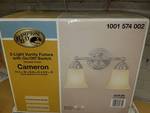 2-Light Cameron Chrome Vanity Light with On/Off Switch