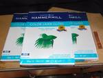 (3) reams Hammermill Color Laser Gloss Paper 32 lb. 94 bright, 300 sheets per ream, white