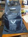 (1) Air Force Drawstring bag with reinforced bottom
