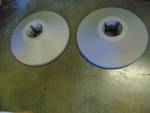 (2) ct. lot Gray plastic weighted bases, 15
