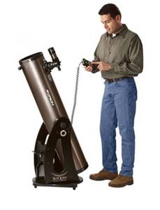 lot 100 image: Orion Sky Quest IntelliScope XT8 Dobsonian Reflector Telescope with Computerized Object Locator, Includes Manuals, Viewing Hood, and Locator Books