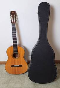lot 117 image: Conn Guitar with Case - Model C-10 (has some discoloration on back - see pictures)