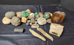 lot 127 image: Petrified Wood and Assorted Stones