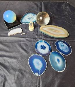 lot 130 image: Geode Slab Chime, Crystal, Polished Slabs, and Stones
