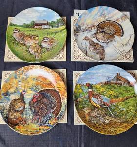 lot 140 image: (4) Upland Birds of North AmericasKnowles Collector Plates