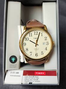 lot 167 image: Timex Indigo WR30M Watch with Leather Strap (Lightly Used)