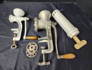 lot 229 image: Peppernut Press, Poppyseed Grinder, and Meat Grinder