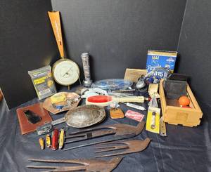 lot 266 image: Airguide Barometer, Royals 2015 World Series, Pocketknives, Turtle Shell, and Lots More