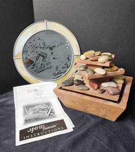 lot 310 image: Spirit Fountain and Skiing Stained Glass