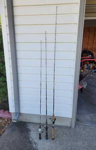 lot 346 image: (3) Vintage Fishing Poles
