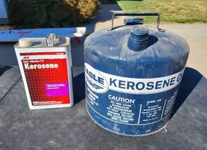 lot 380 image: 5 Gallon Kerosene Can and 1 Gallon of Kerosene