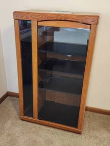 lot 414 image: Oak Entertainment Cabinet 29x17x48