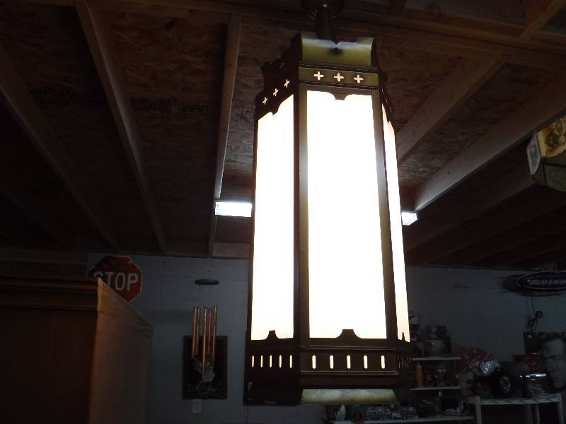 lot 1009 image: Gothic Style Pendant Light-Vintage Church