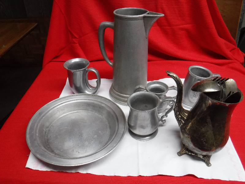 lot 1018 image: Lot of sliverpewter