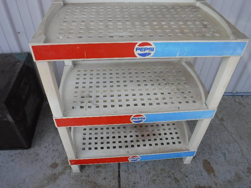 lot 1084 image: Vintage Pepsi Cola Plastic Store Display Commercial Shelf