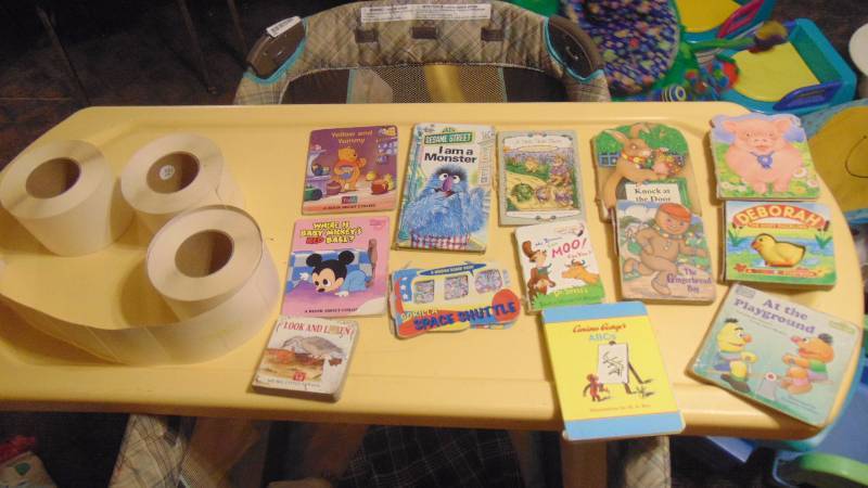 lot 516 image: Kid books and rolls of labels