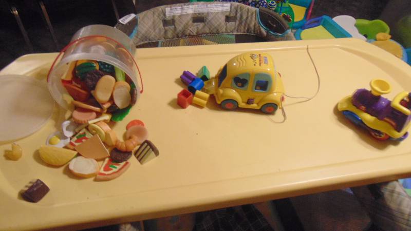 lot 520 image: Play food - shape VW bug toy - Train engine