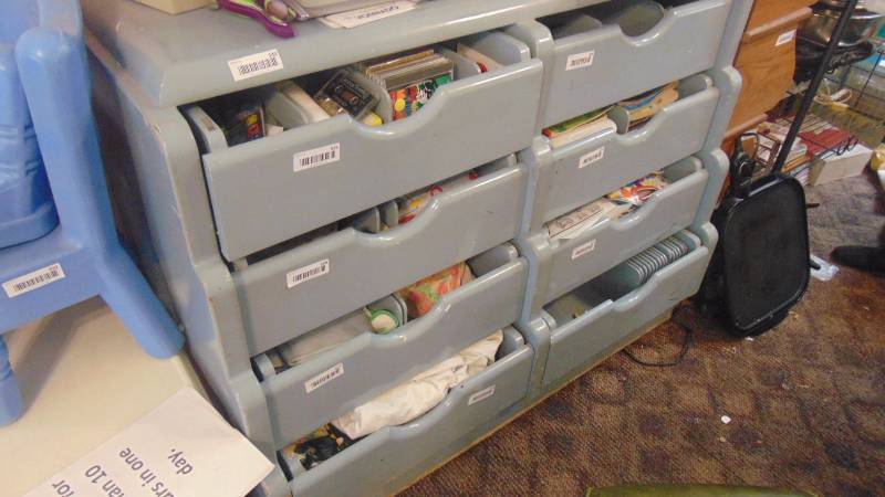 lot 532 image: commercial kids cabinet - notice all round edges  - very heavy duty