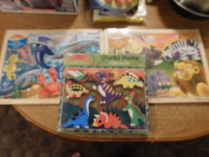 lot 635 image: Melissa & Doug NEW learning puzzles - wood