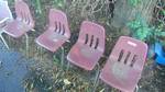 4 plastic kids stack chairs