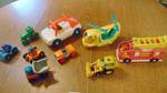 big lot of little people cars/trucks/helicopter and people