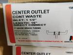 Lot of Center Outlet Waste Drain 17 Gauge Brass Tubing