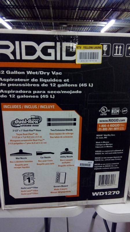 lot 1610 image: Ridgid Wd1270