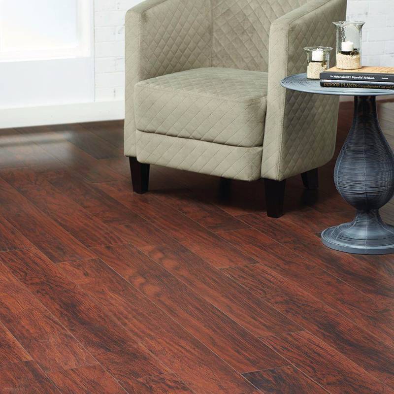 lot 1633 image: Farmstead Hickory 12 mm Thick x 6.06 in. Wide x 47.52 in. Length Laminate Flooring (12 sq. ft.  case)
