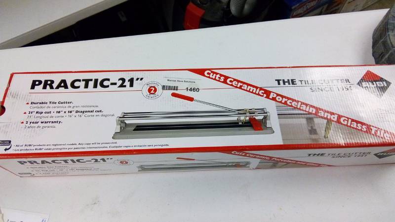 lot 1460 image: Rubi Practic 21 in. Tile Cutter