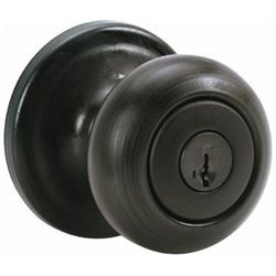 lot 1666 image: Kwikset Juno Entry Knob featuring SmartKey in Venetian Bronze