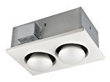 lot 1190 image: NuTone 9422P 500-watt Two Bulb Heater, White