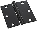 lot 1560 image: 3 sets of National Hardware V8028 3-12 Door Hinge in Black, Pack of 2