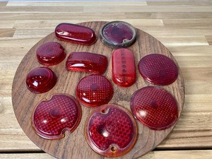lot 19934 image: Assorted Glass Tail Lights and Reflectors