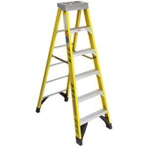 lot 518 image: Werner 6 Type IAA Fiberglass Step Ladder 7306