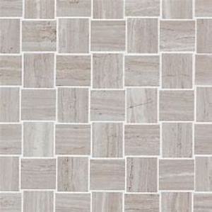 lot 523 image: 12x12&nbspSONOMA PERLA BASKETWEAVE PORCELAIN MOSAIC
