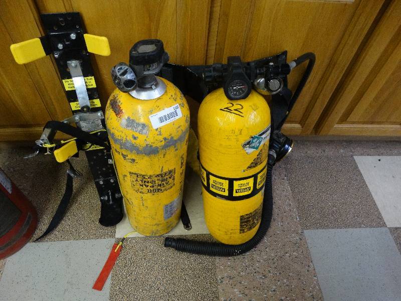 lot 1155 image: SCBA air packs.