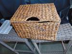 Pier One Carson Lidded Basket- sides are bent