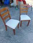 (2) ct. lot Essential Home Chairs, wooden back padded seat, New!