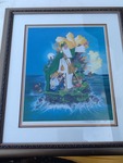 Beautifully framed and matted art picture of St. Patrick's 22 inches wide by 26 inches tall very nice artwork