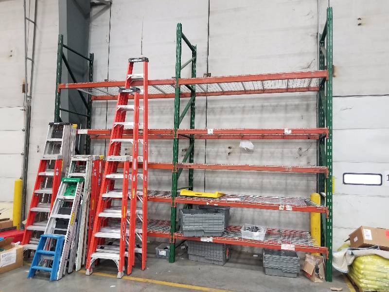 lot 1496 image: 2 Sections of Pallet Racking