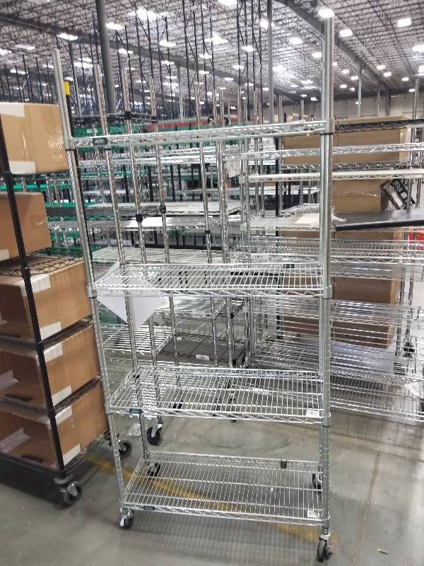 lot 1498 image: Wire Shelves  Bakers Racks see description for sizes