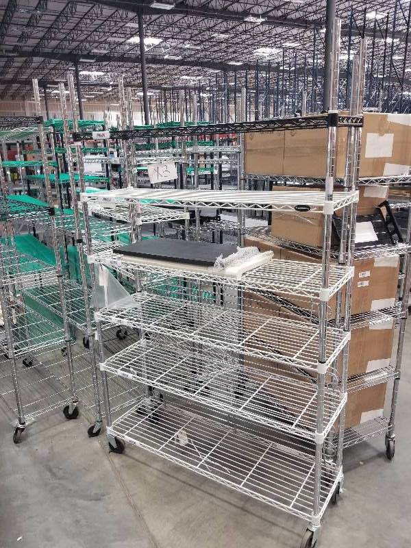 lot 1500 image: Wire Shelves  Bakers Racks see description for sizes