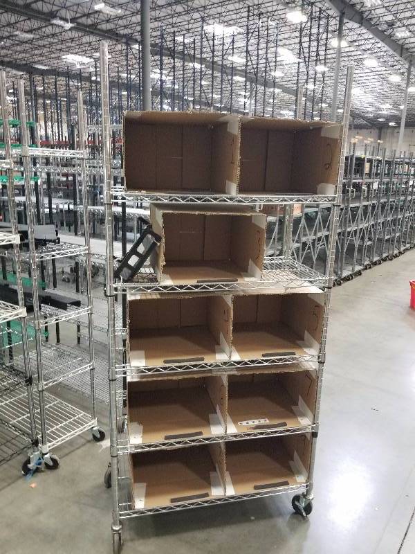 lot 1501 image: Wire Shelves  Bakers Racks see description for sizes