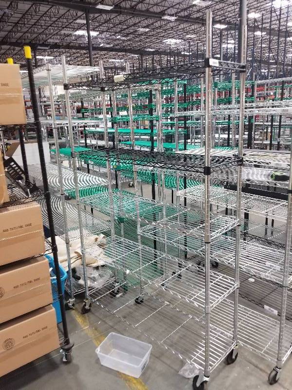lot 1503 image: Wire Shelves  Bakers Racks see description for sizes