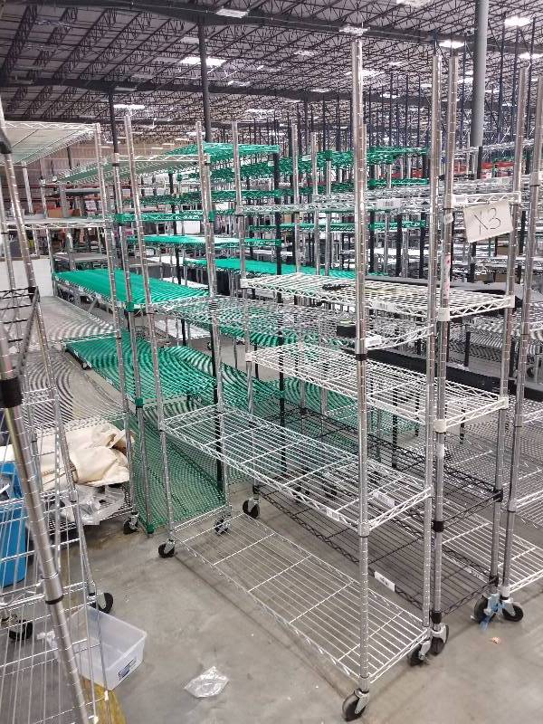 lot 1504 image: Wire Shelves  Bakers Racks see description for sizes
