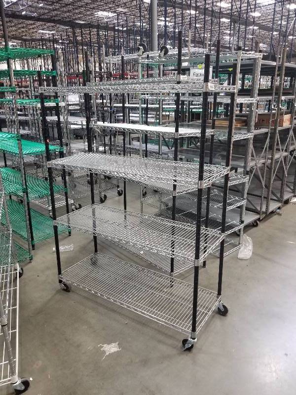 lot 1507 image: Wire Shelves  Bakers Racks see description for sizes