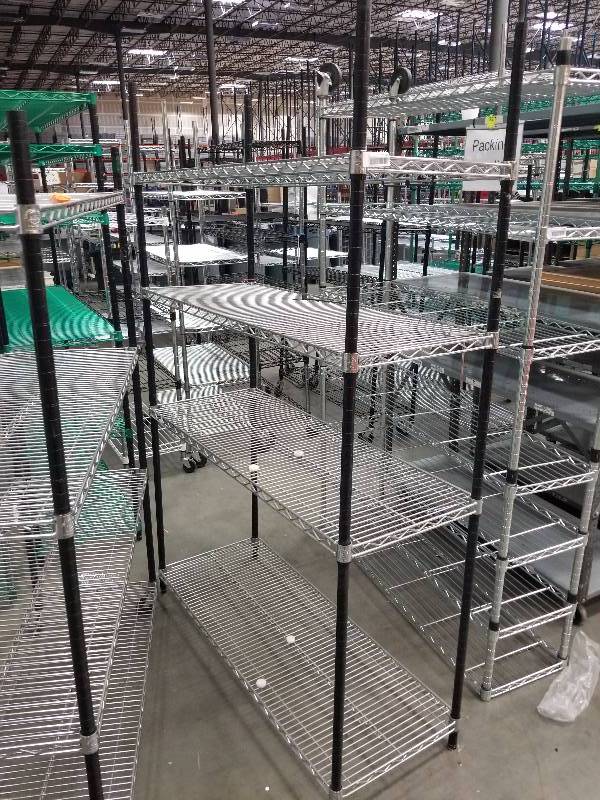 lot 1508 image: Wire Shelves  Bakers Racks see description for sizes