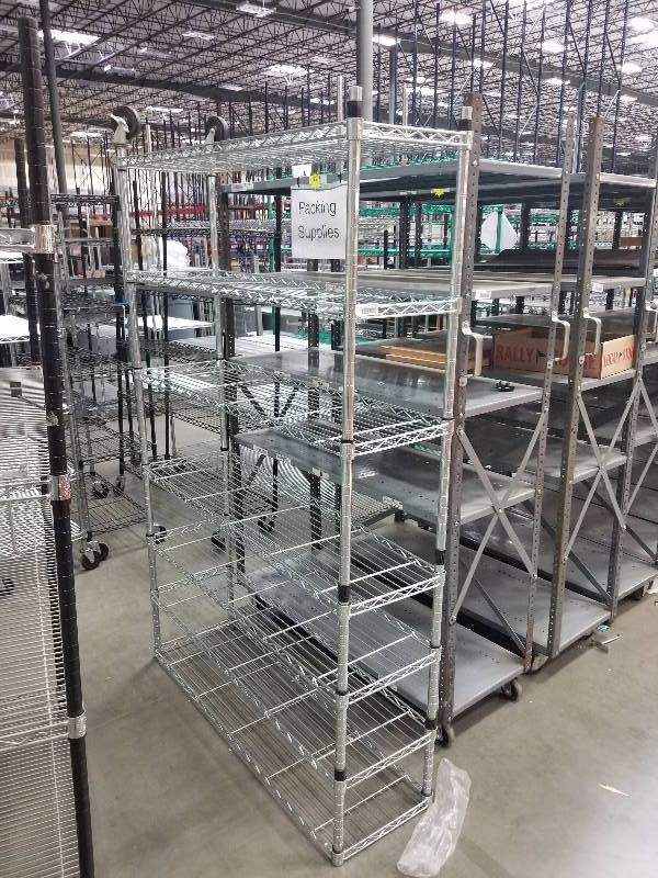 lot 1509 image: Wire Shelves  Bakers Racks see description for sizes